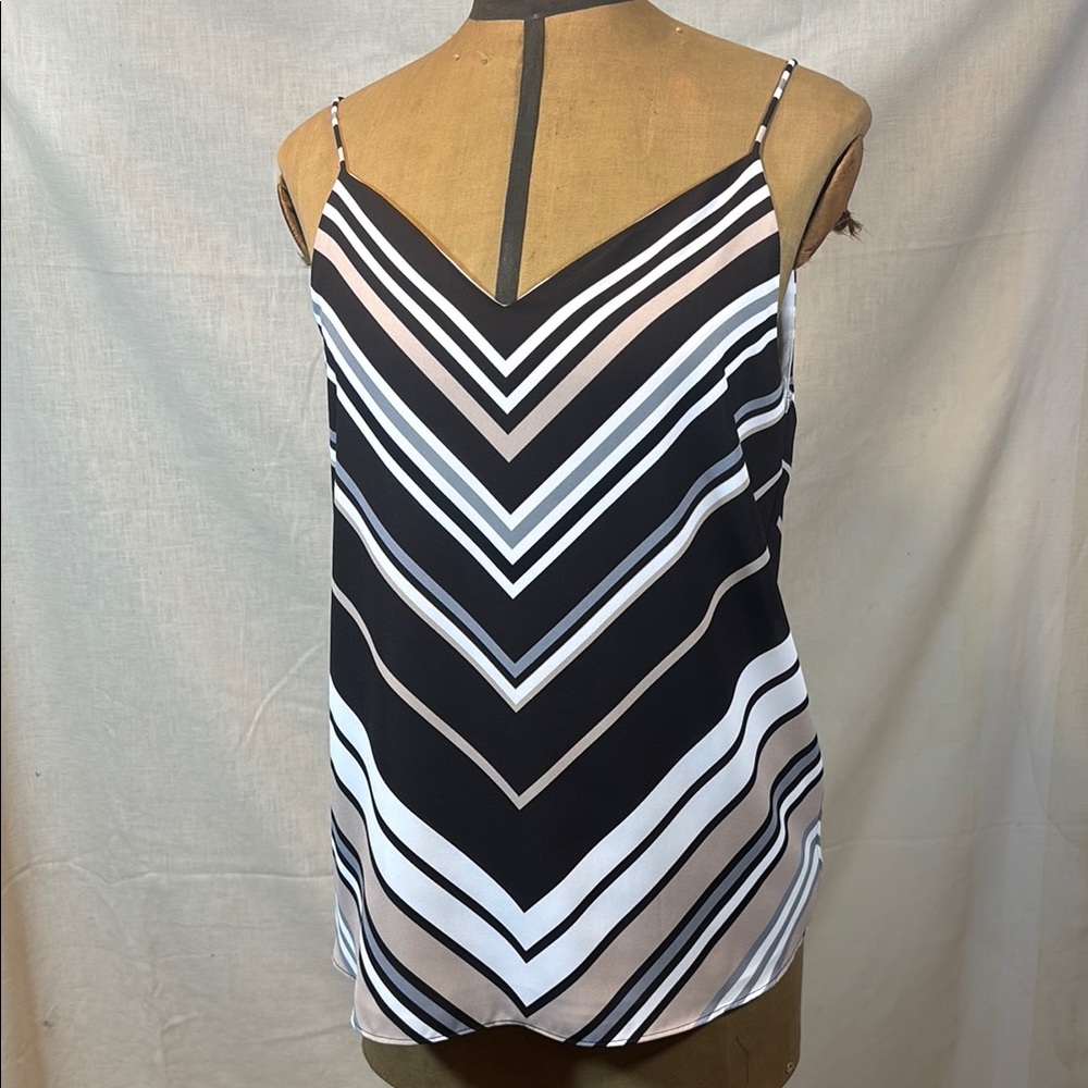 Striped Black and White Women's Top